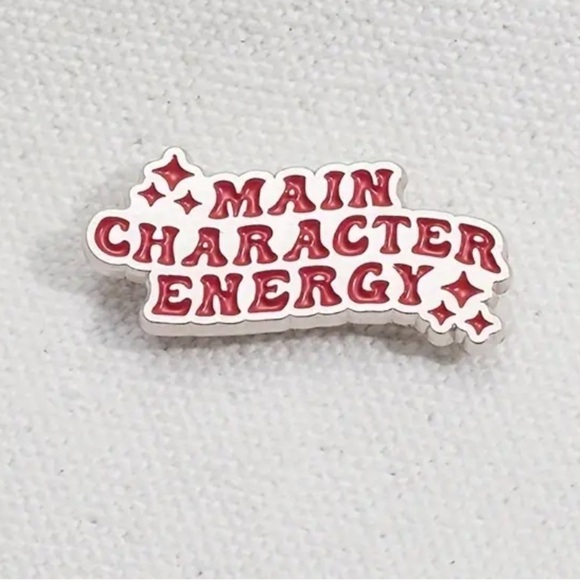 3/$25 “Main Character Energy” Book Lover, Avid Reader Unisex Pin Badge Brooch - Picture 1 of 10